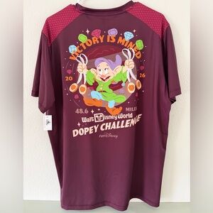 Dopey Challenge 2026 RunDisney Marathon Weekend Performance T-Shirt Size L NWT